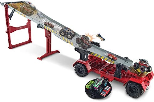 Hot Wheels Monster Truck Downhill Race Go Track Set, Includes Hot Wheels Monster Truck And Hot Wheel