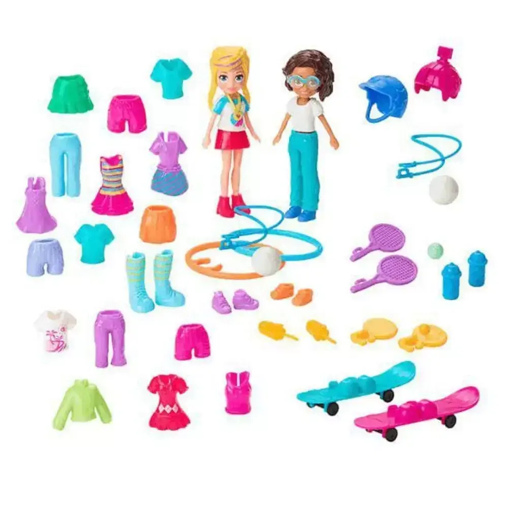 Polly Pocket Kit Moda Esportiva Polly e Shani - Mattel