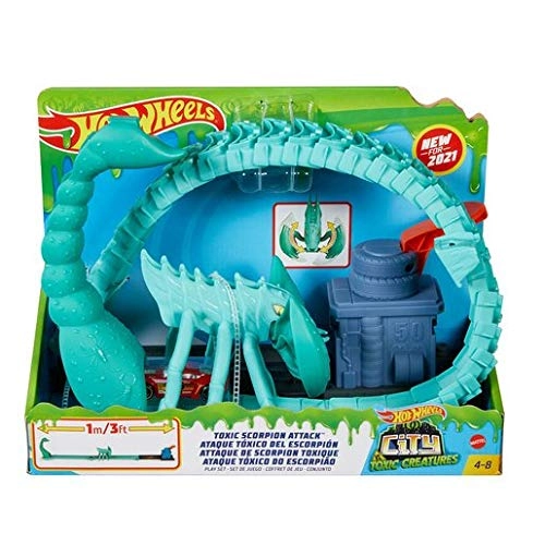 Hot Wheels Toxic Scorpion Attack Play Set For Kids 4 To 8 Years Old With One 1:64 Hot Wheels Car, Ne