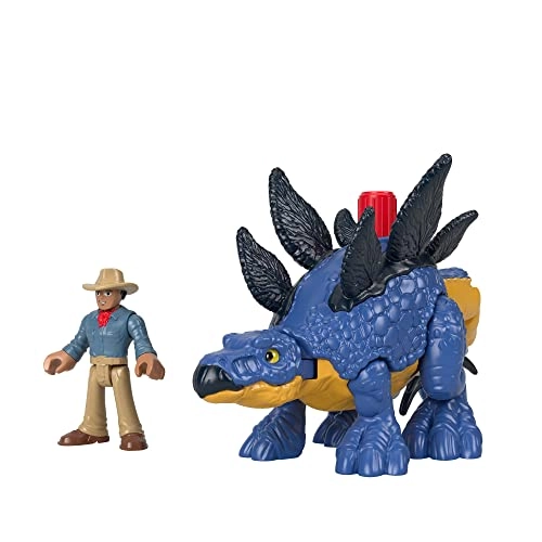 Fisher Price Imaginext Jurassic World Stegosaurus Dinosaur Dr. Grant Figure Set For Preschool Kids A