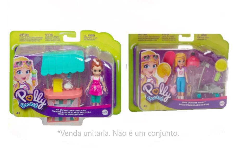 Polly Pocket Atividades de Verão Quiosque de Sorvete da Lila - Mattel GWD82