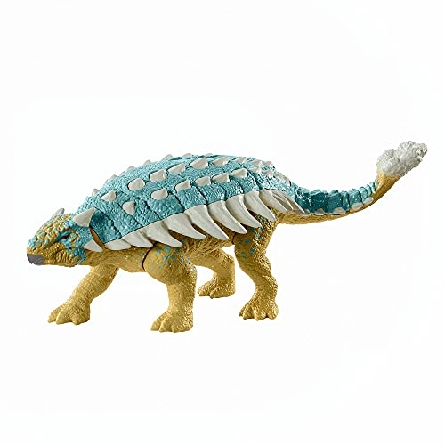 Jurassic World Roar Attack Ankylosaurus Bumpy Camp Cretaceous Dinosaur Figure With Movable Joints, R