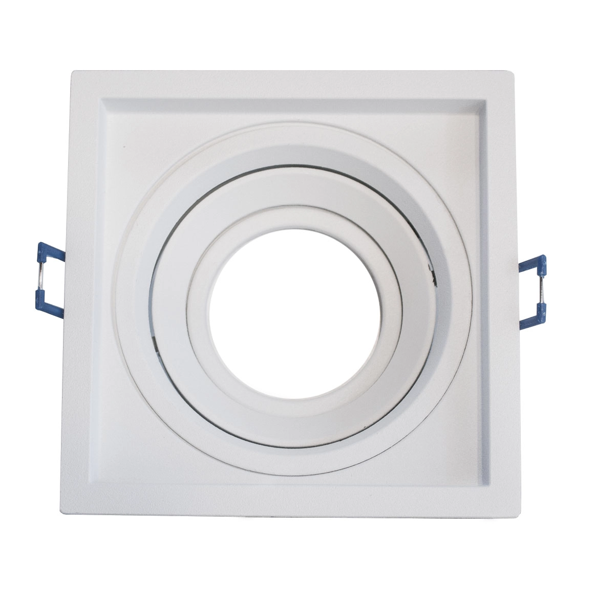 Spot recuado orientável alumínio embutir gesso madeira modular p/ lâmpada GU10 MR16 st4716