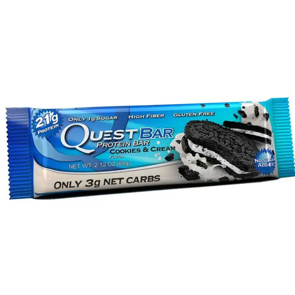 Questbar Protein Bars, Cookies Cream, 12 Ea