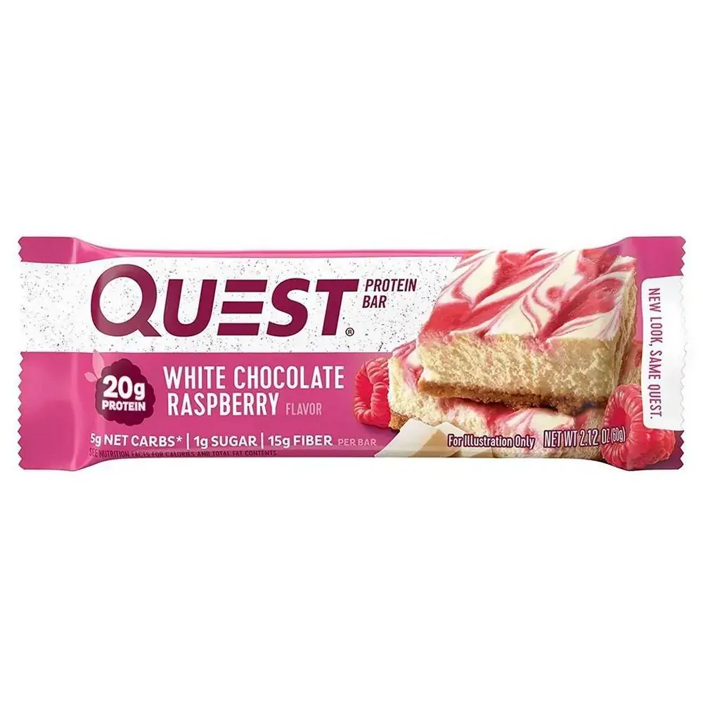Quest White Chocolate Raspberry Protein Bar, 2.12 Ounce 12 Per Case