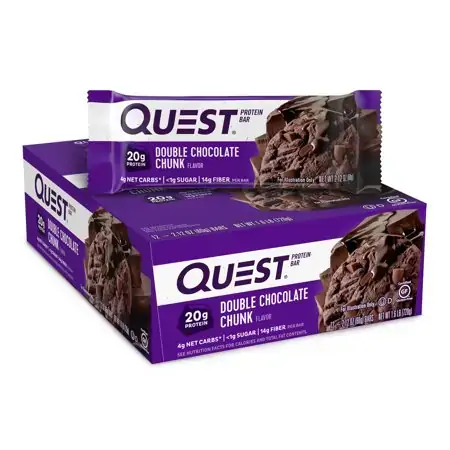 Questbar Protein Bars, Double Chocolate Chunk, 12 2.12