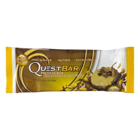 Quest Bar Protein Bar, Chocolate Peanut Butter, 2.12 Ounce Pack Of 12