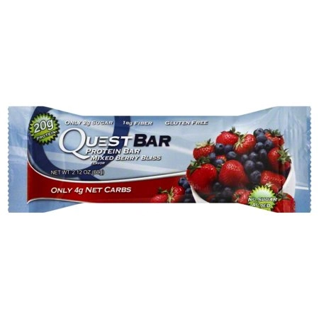 Quest Nutrition Protein Bar, Mixed Berry Bliss, 2.12 Ounce, 12 Count