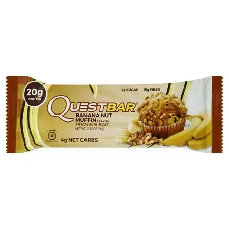 Quest Qn Banana Nut Muffin Bar Gluten Free 2.12 Oz Pack Of 12