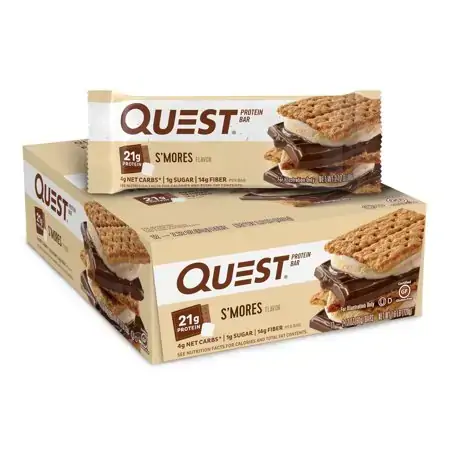 Questbar Protein Bars, S Mores, 12 Ea