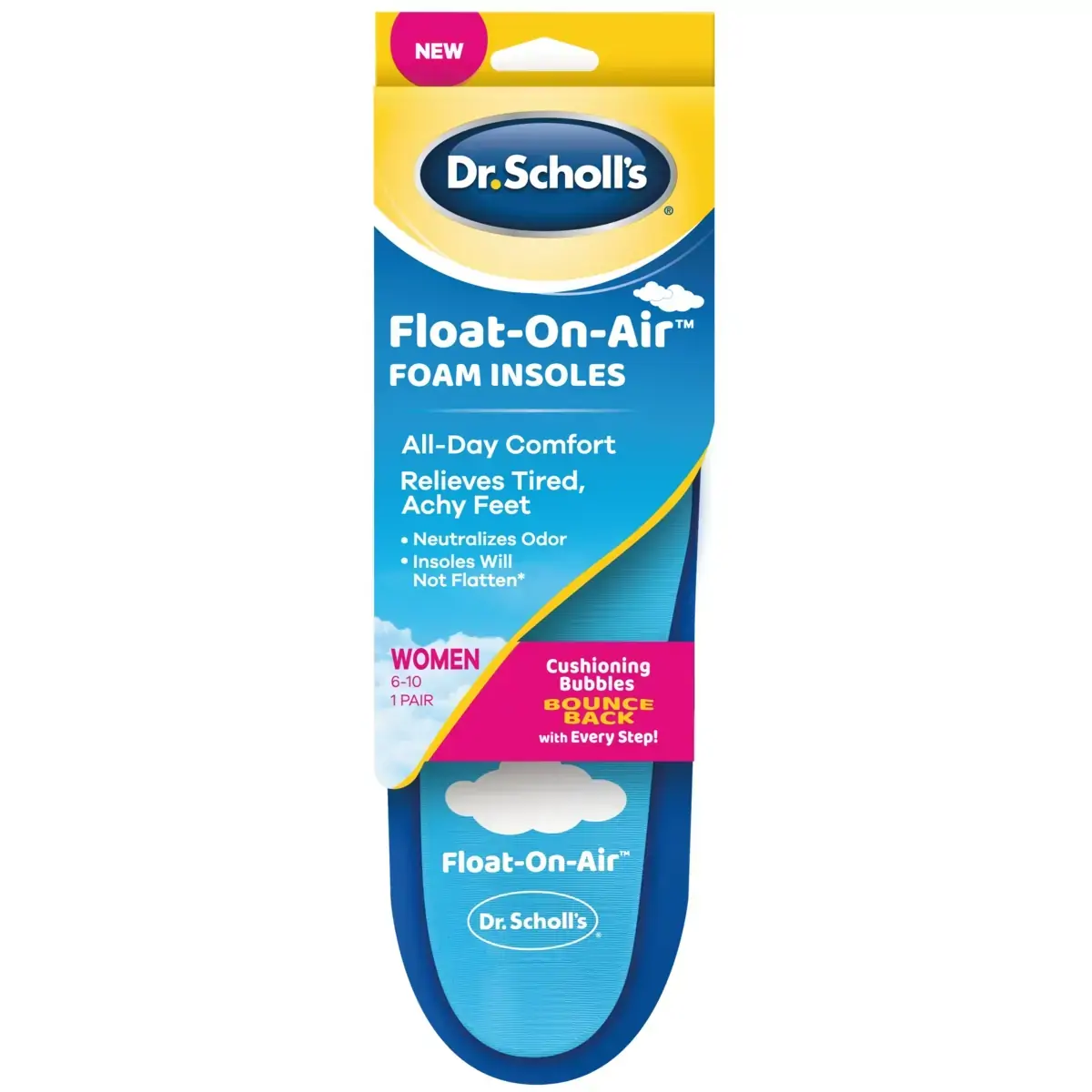Palmilha Espuma Anti Stress Dr. Scholls Conforto 34 A 39
