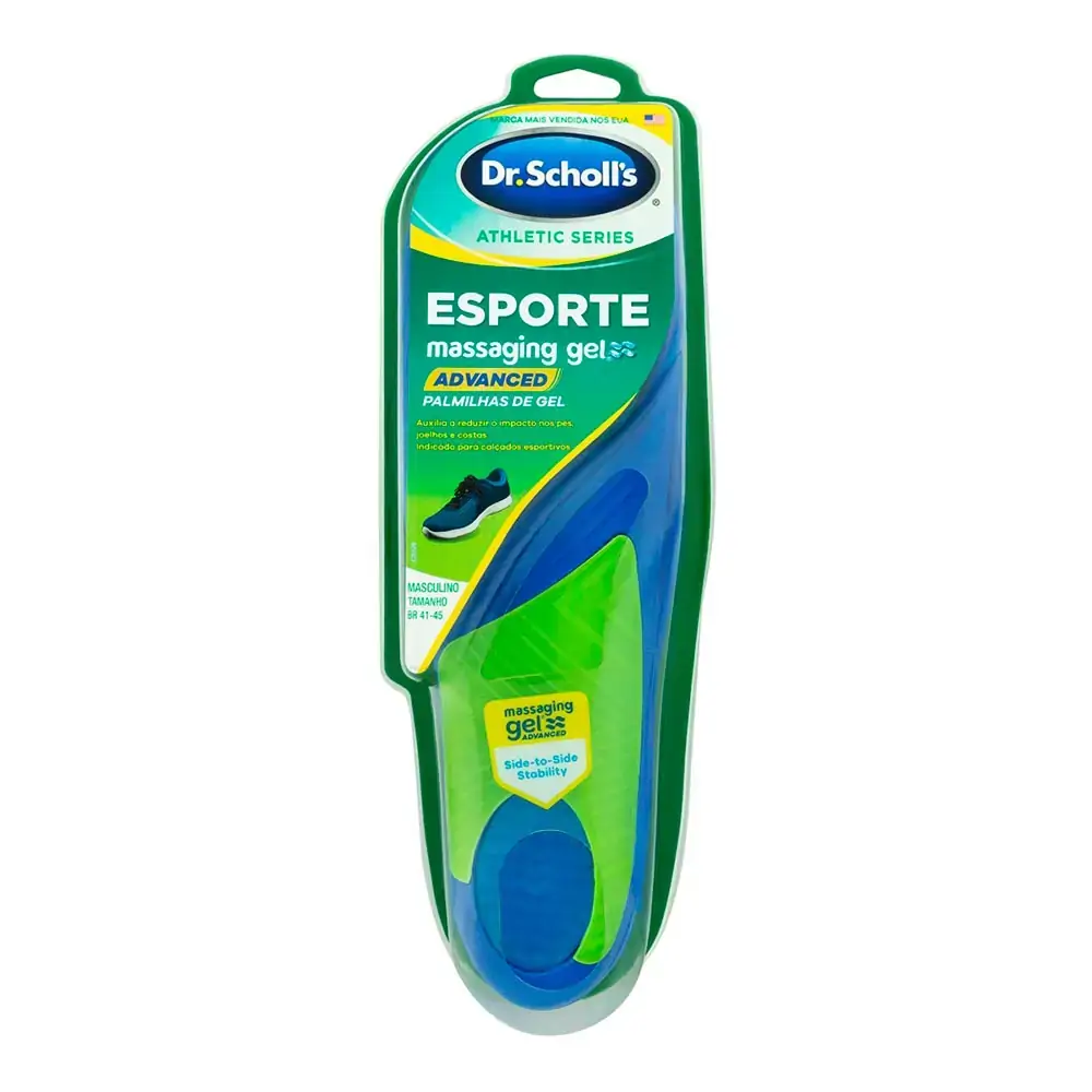 Palmilha Gel Esporte Fitness Dr. Scholls Atleta Men 40 A 45