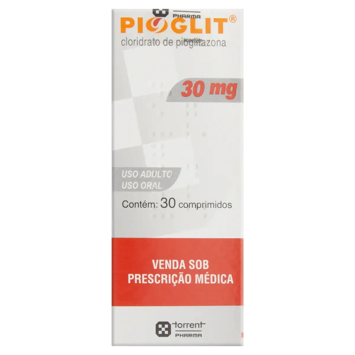Pioglit 30mg Torrent Pharma Caixa 30 Comprimidos