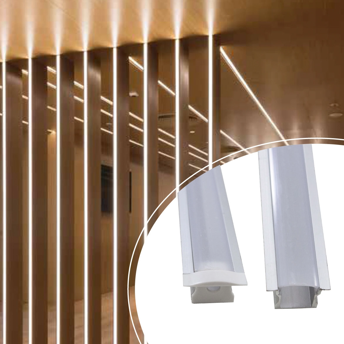 1 Metro De Perfil Embutir Em Móveis 16mm Em Alumínio Para Fita Led St1292