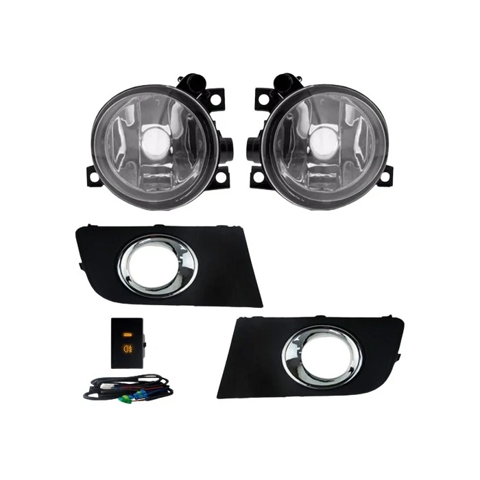 Kit Farol Auxiliar VOLKSWAGEN AMAROK Aro Cromado sem Lâmpada - SUITS STS006VW