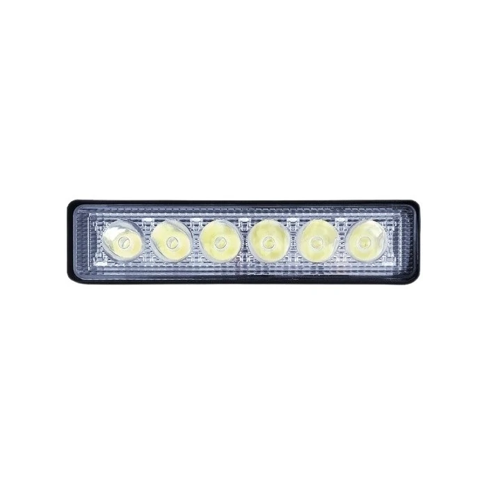 Farol Auxiliar Super Led Barra Preto 6 Leds 18W Bivolt - SUITS SLW918