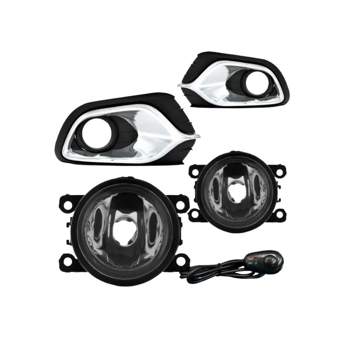 Kit Farol de Milha RENAULT LOGAN com Moldura Cromada - SUITS STS909RN