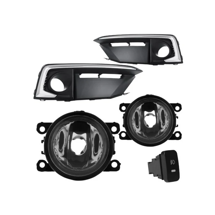 Kit Farol de Milha HONDA CIVIC com Moldura Preta Cromada - SUITS STS237HD