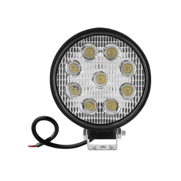 Farol Auxiliar Universal Unitário Redondo 9 Leds 27W - SUITS SLW627M