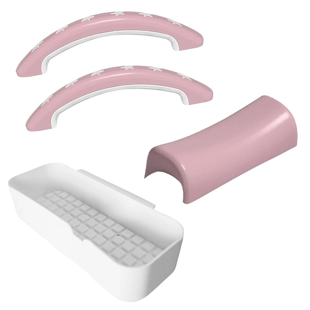 Kit Acessórios Alças Saboneteira Encosto De Cabeça Banheira 148 Cm Vg+ Rosa