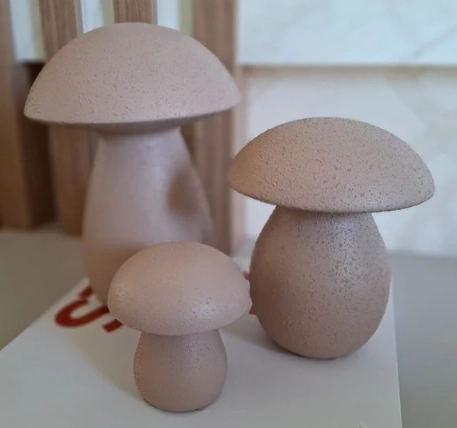 Escultura Cogumelo Ceramica Off 11cm 1102 53 Sara