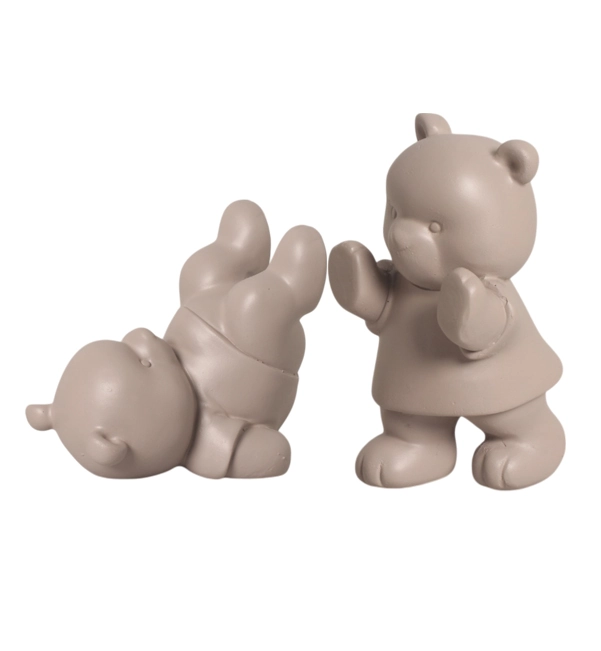 Escultura Dupla Fofa Resina Madagascar 15x9cm 1113 138 Sara