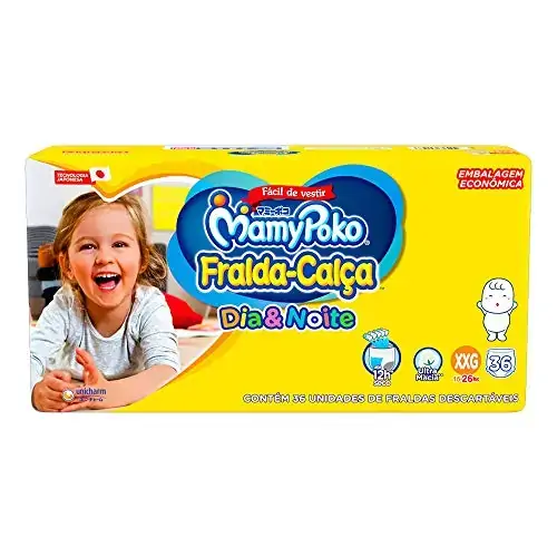 Fralda Descartável Infantil Calça Mamypoko Dia Noite Xxg Pacote 36 Unidades Embalagem Econômica