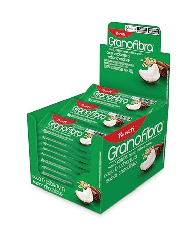 Barra De Cereal Coco Cobertura Chocolate Granofibra Pacote 20g