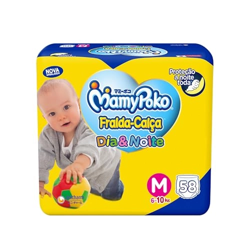 Fralda Descartável Infantil Calça Mamypoko Dia Noite M Pacote 58 Unidades Embalagem Econômica