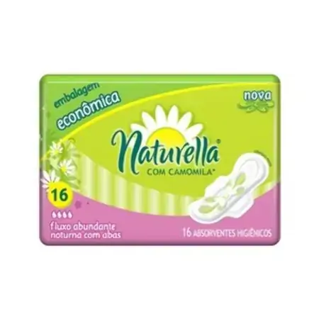 Naturella Noturno Com Abas 16 Unidades