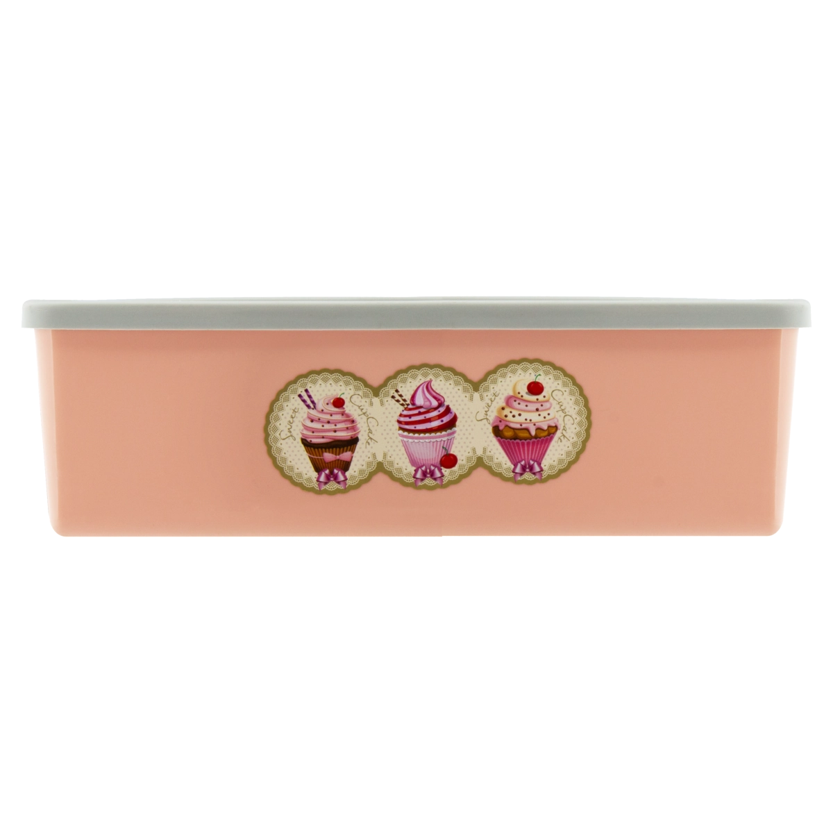 Pote Plástico Rosa Retangular Sorvete 1,4l Plasvale