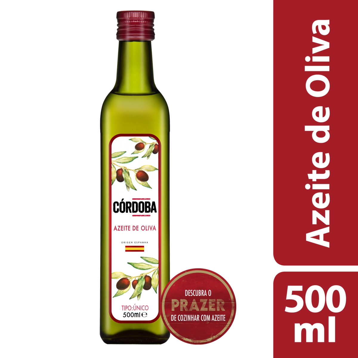 Azeite De Oliva Tipo único Espanhol Córdoba Vidro 500ml