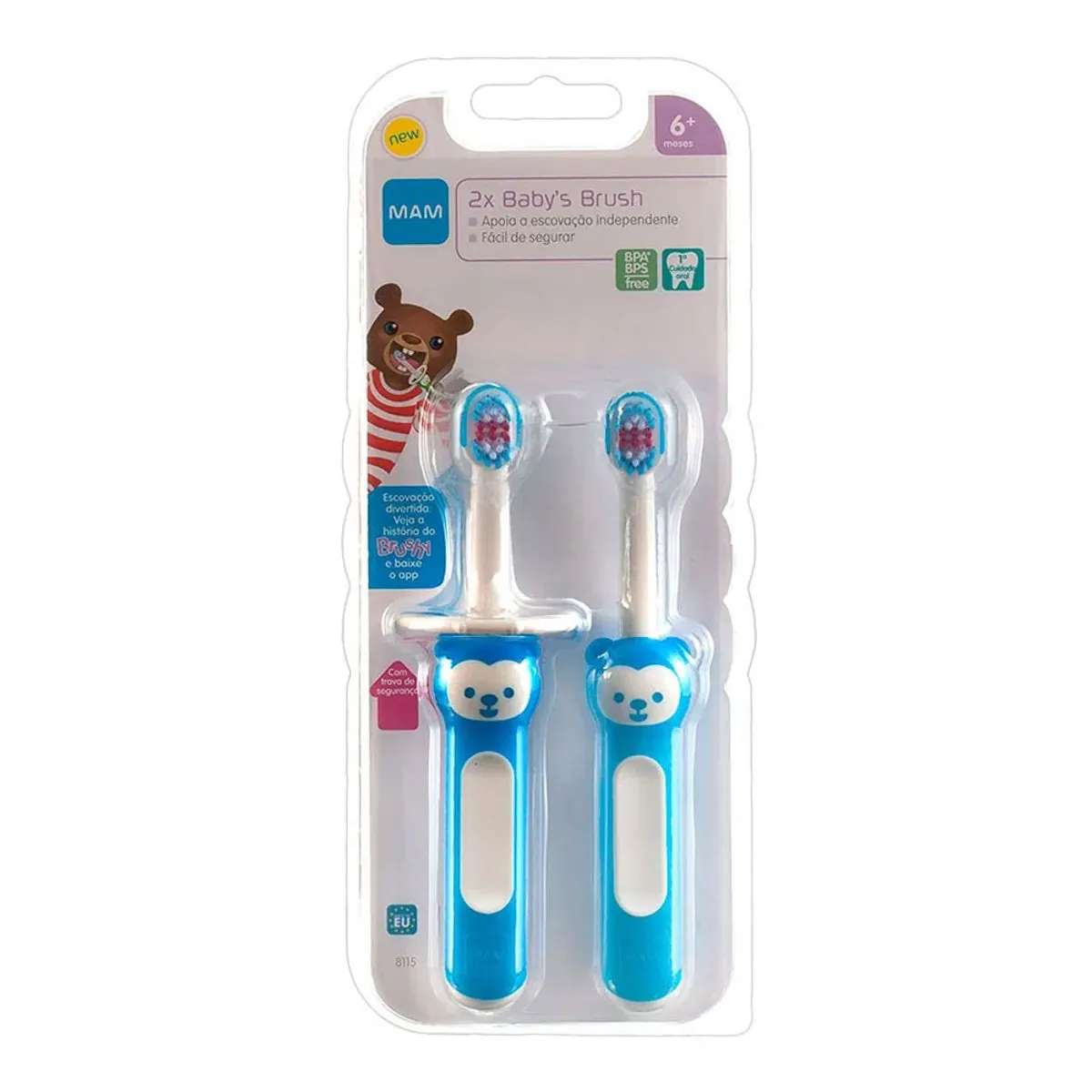 Mam Cuidado Oral Kit Brush 2 Escovas Dentais Boys 1 Trava De Seguranca Ref 8115 X 1