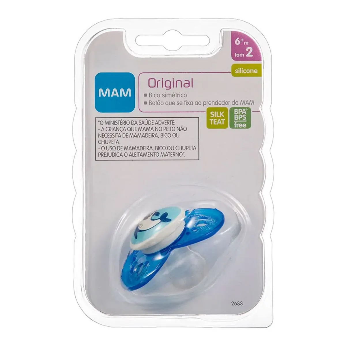 Chupeta - Original Trends - Bico de Silicone SkinSoft - +6 Meses - Dinossauro - Verde - MAM