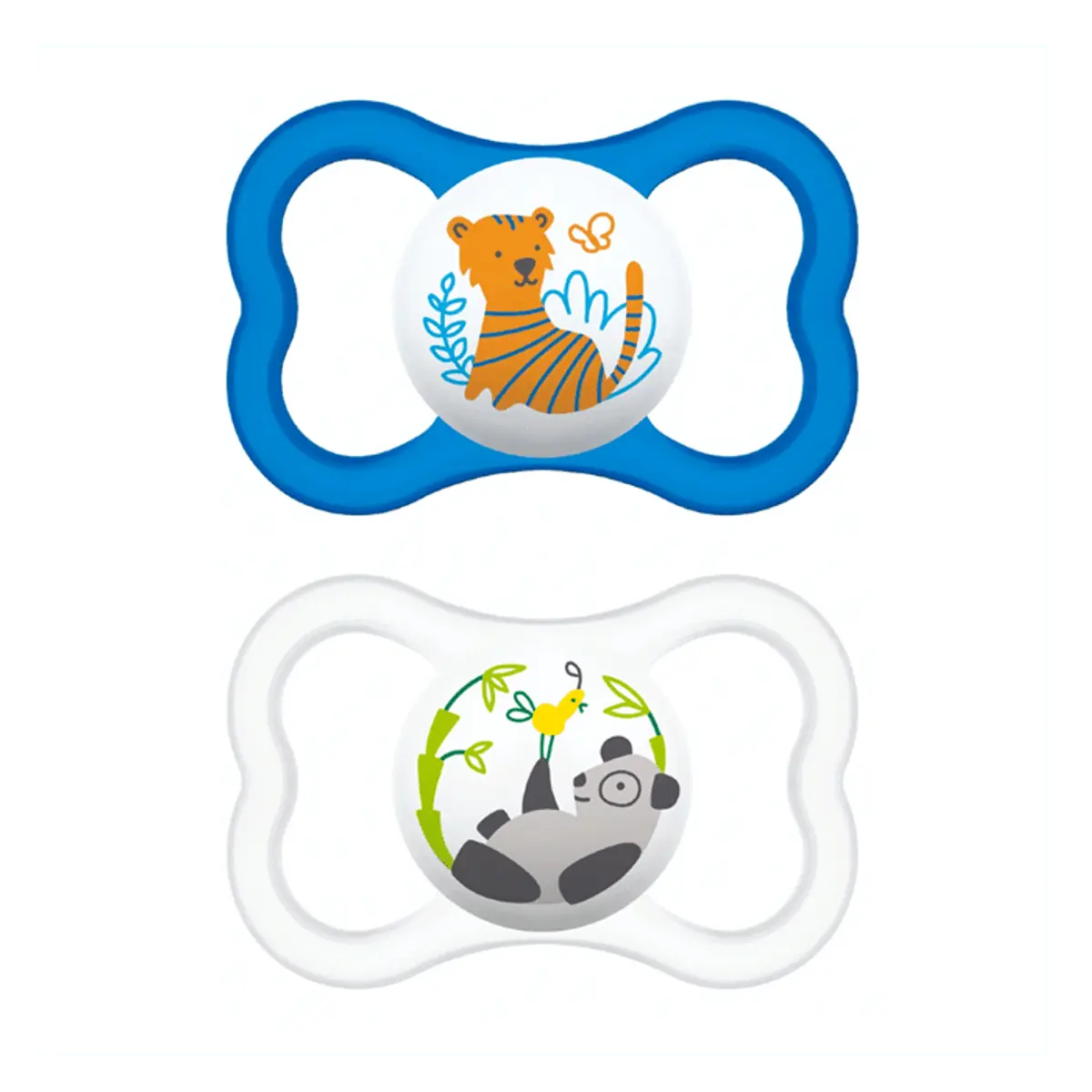 Conjunto com 2 Chupetas - Air - Bico de Silicone SkinSoft - +6 Meses - Azul e Verde - MAM