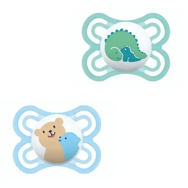 Chupeta 6 Meses Perfect Azul Embalagem Dupla - Mam Baby