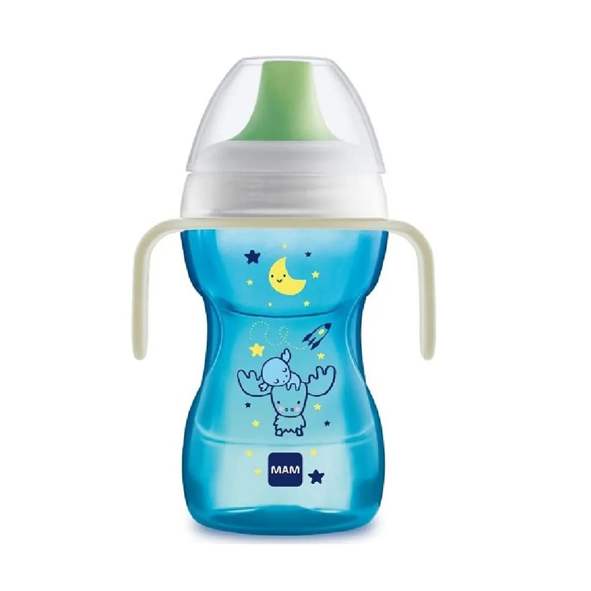 Copo de Treinamento - Fun To Drink Night - 270 ML - Azul - Mam Baby