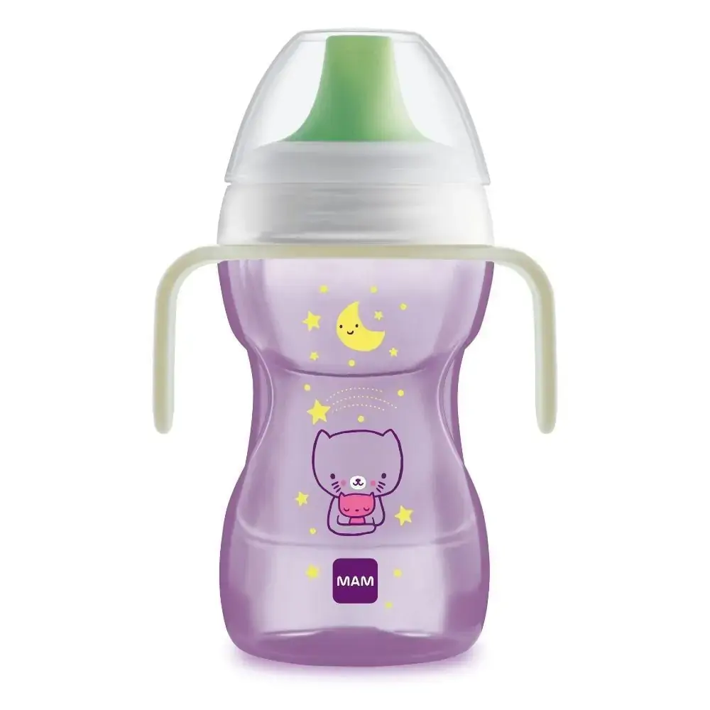 Copo de Treinamento - Fun To Drink Night - 270 ML - Rosa - Mam Baby