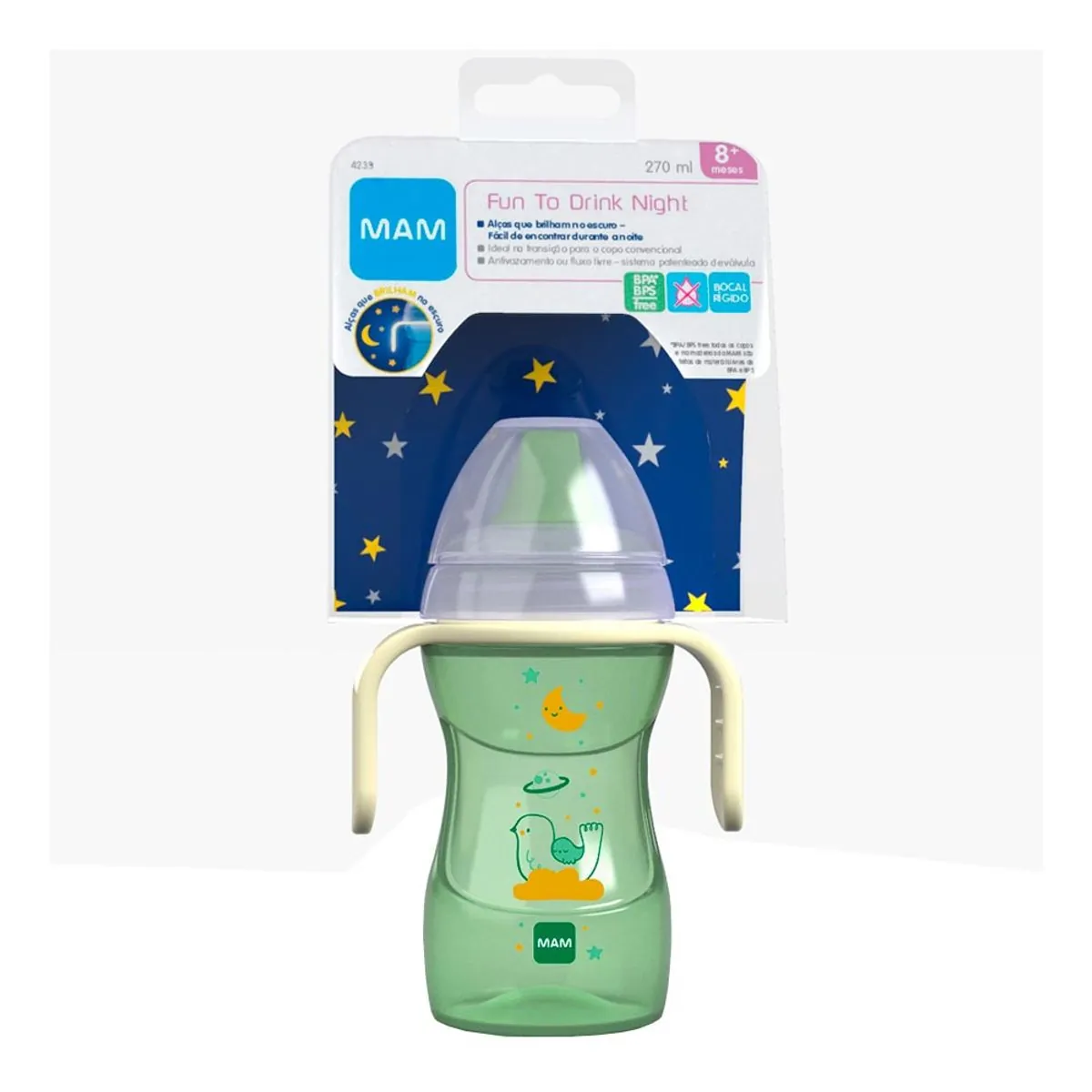 Copo MAM Fun to Drink Neutro 270ml 1 Unidade