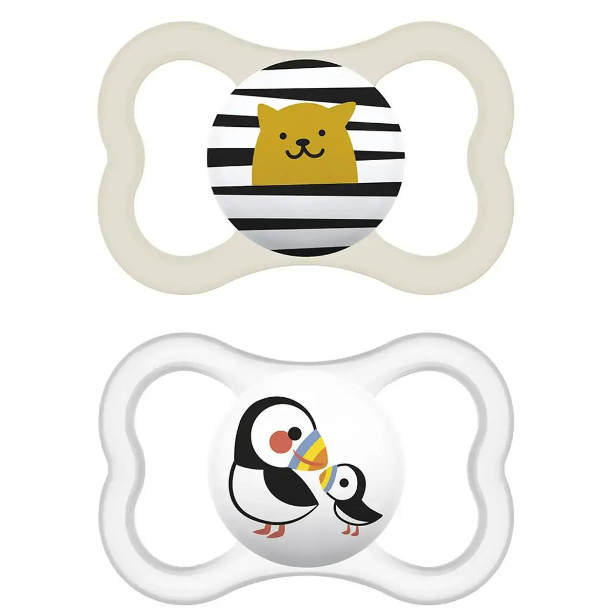 Chupeta Branca E Cinza Supreme Silicone Mam A Partir De 16 Meses 2 Unidades