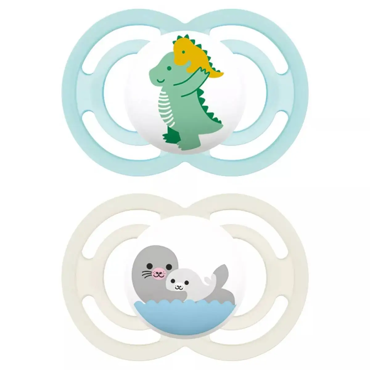 Chupeta Azul Celeste E Azul Marinho Perfect Silicone Mam A Partir De 16 Meses 2 Unidades