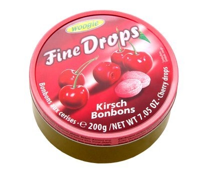 Woogie Fine Drops Cherry Candies 200g