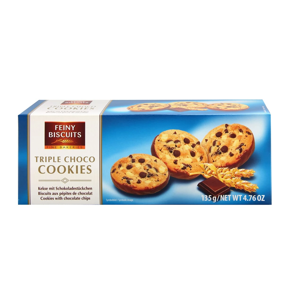 Bisc Cookie Cookie Triplo Choc Feiny Biscuit 135g