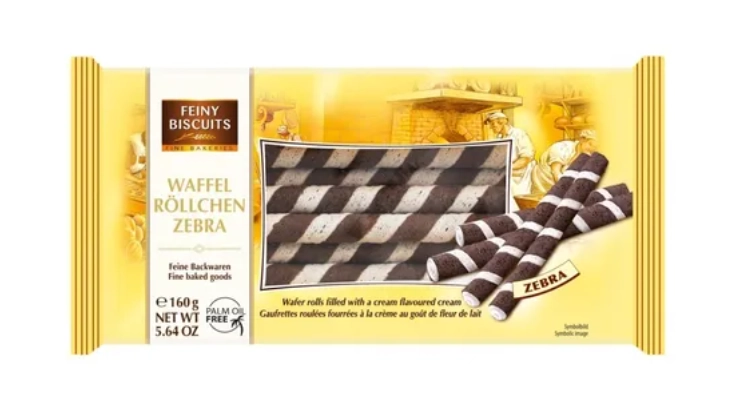 Canudo Wafer Feiny Biscuits 160g Choco/bau