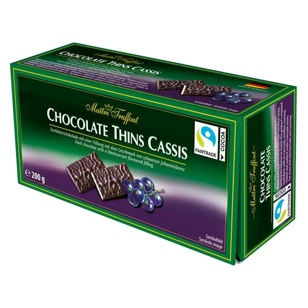 Choc.maitre Truffout 200g C/cassis