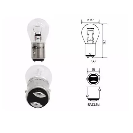 Lâmpada 2 Polos 21/4W 12 V Pino em V - G E 1122