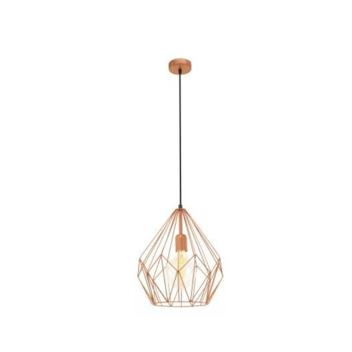Pendente Aramado Aço Cobre Fosco 1 X E27