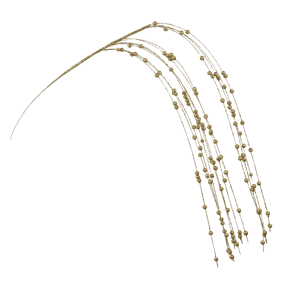 C Bolinha Natal Glitter 95cm Dourado 63911001 Dea