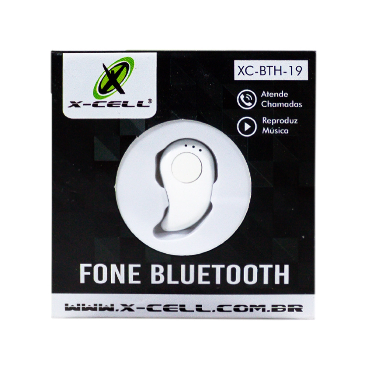Fone Ouvido Bluetooth Individual Preto Xc Bth 19 P Comercial Bella