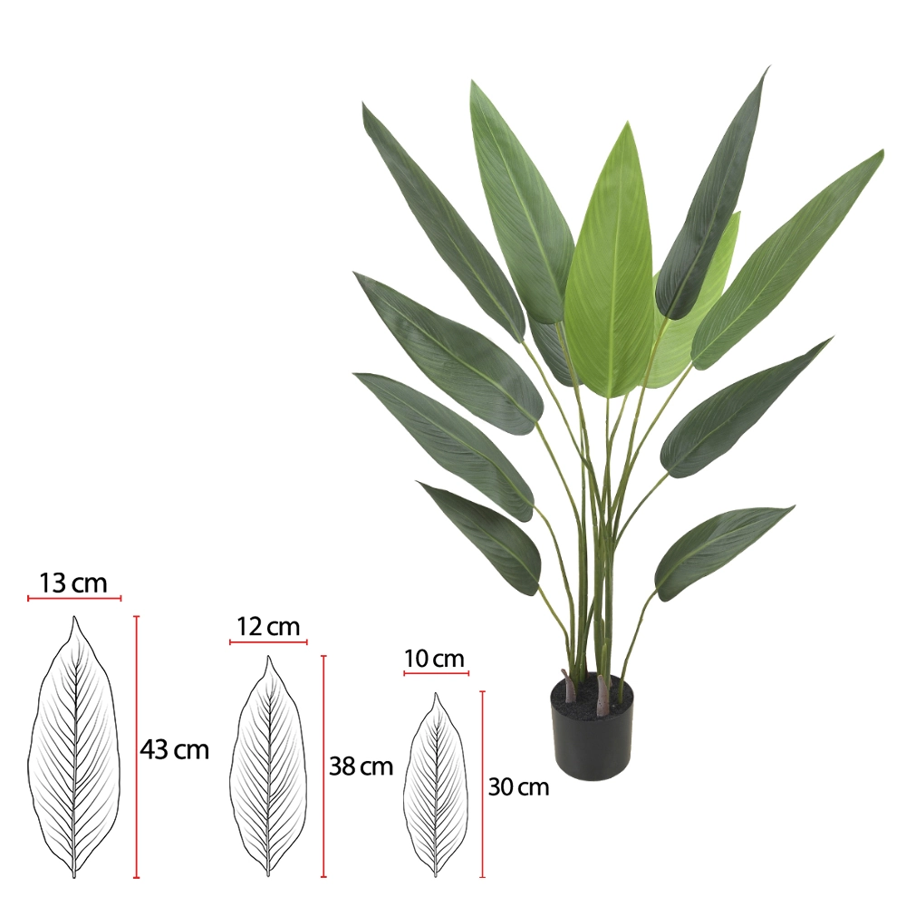A Estrelicia Pote X12 1.3m Verde 42129001 Flor Arte